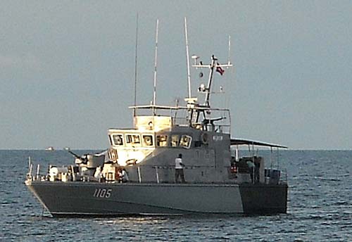 thanks to the Cambodia navy, the uss mustin is safe in Cambodian waters.