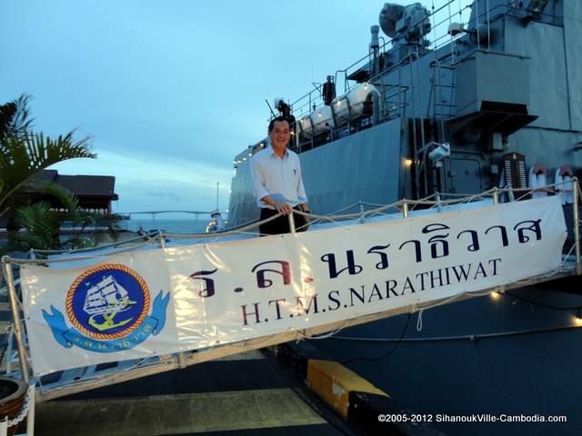 H.T.M.S. Narathiwat (512) visits the SihanoukVille, Cambodia Port.