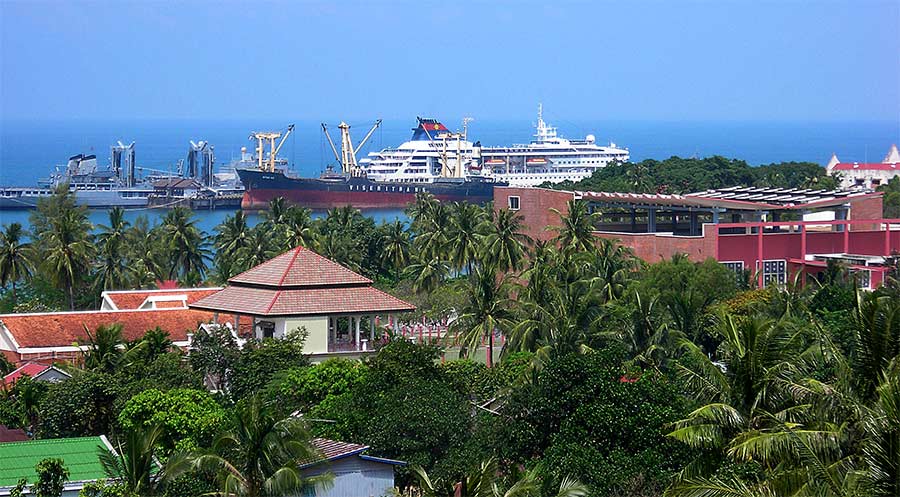 a view of the sihanoukville port