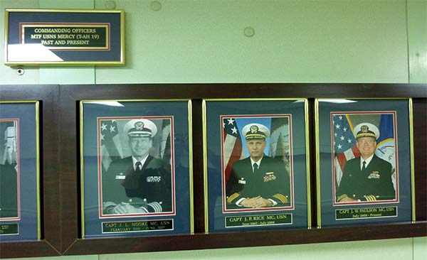 A few of the former Captains of the USNS Mercy 
