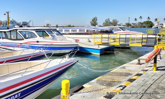 The Sihanoukville Tourist Port.  Sihanoukville, Cambodia.  Trips to Cambodia's Islands.