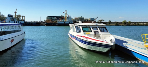 The Sihanoukville Tourist Port.  Sihanoukville, Cambodia.  Trips to Cambodia's Islands.